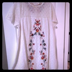 Women’s Umgee Bohemian Embroidered Short Sleeved Dress or Tunic